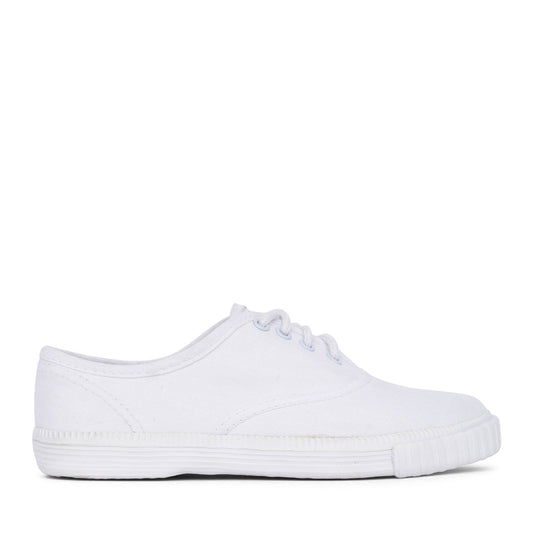 Girls R6301JR Canvas Plimsolls In White