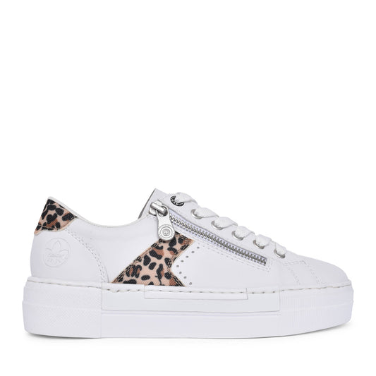 Ladies N4924 Laced Trainer In White