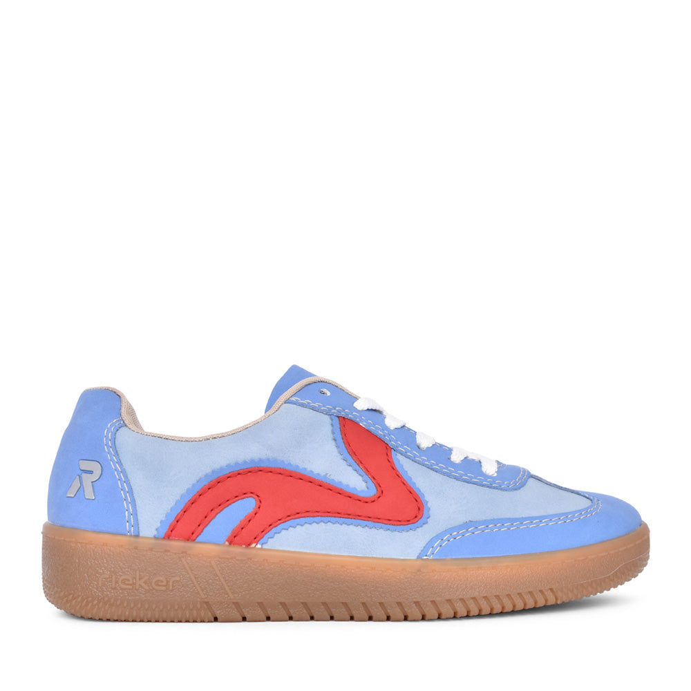 Ladies M5512 Laced Trainer In Blue