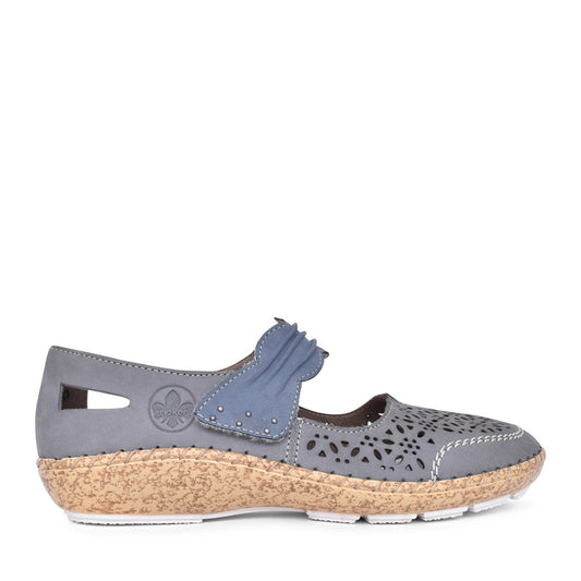 Ladies 44896 Velcro Shoe In Denim