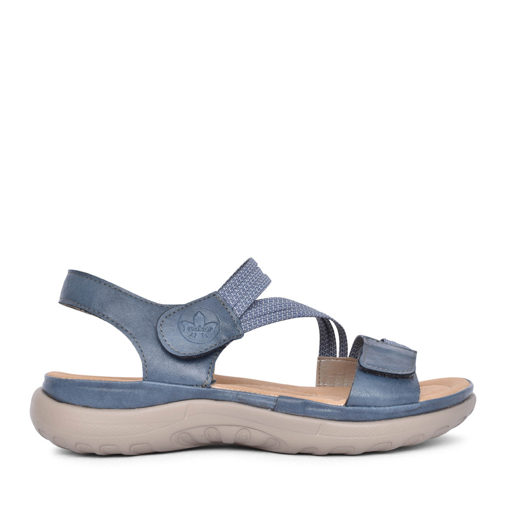 Ladies 64870 Velcro Sandal In Blue