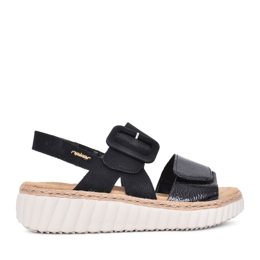 Ladies 69260 Velcro Sandal In Black