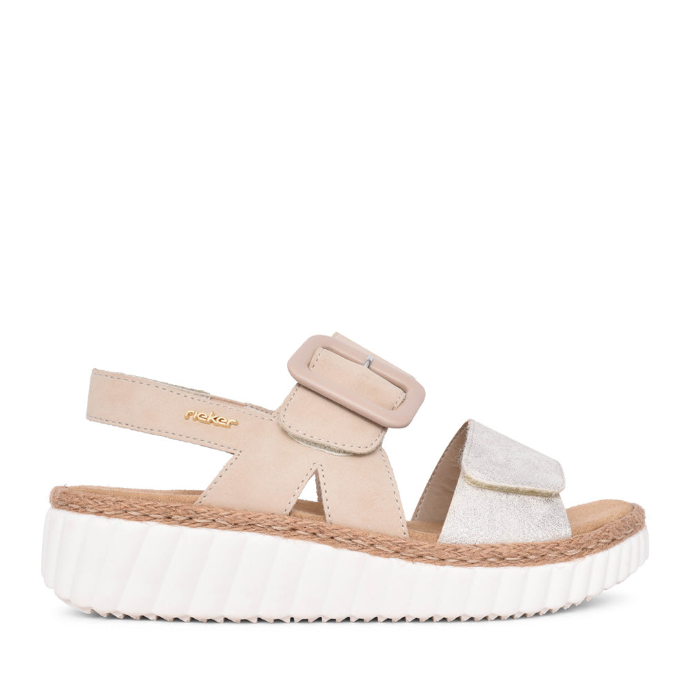 Ladies 69260 Velcro Sandal In Beige