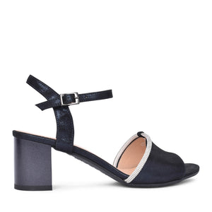 Ladies 4040 G-fit Block Heel Sandal In Navy