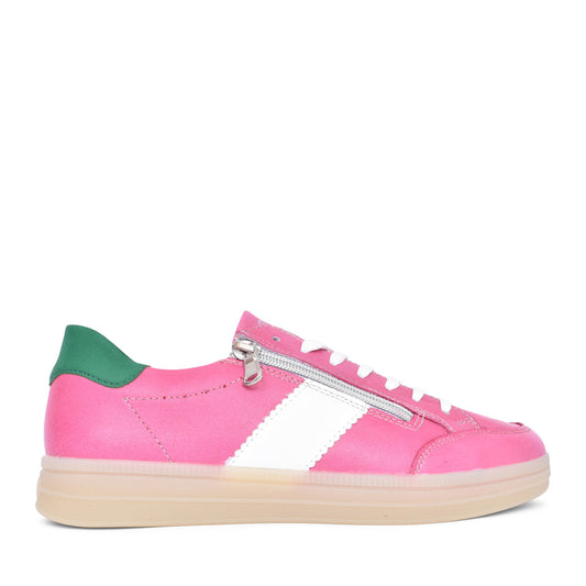 Ladies D2c02 Laced Trainer In Pink