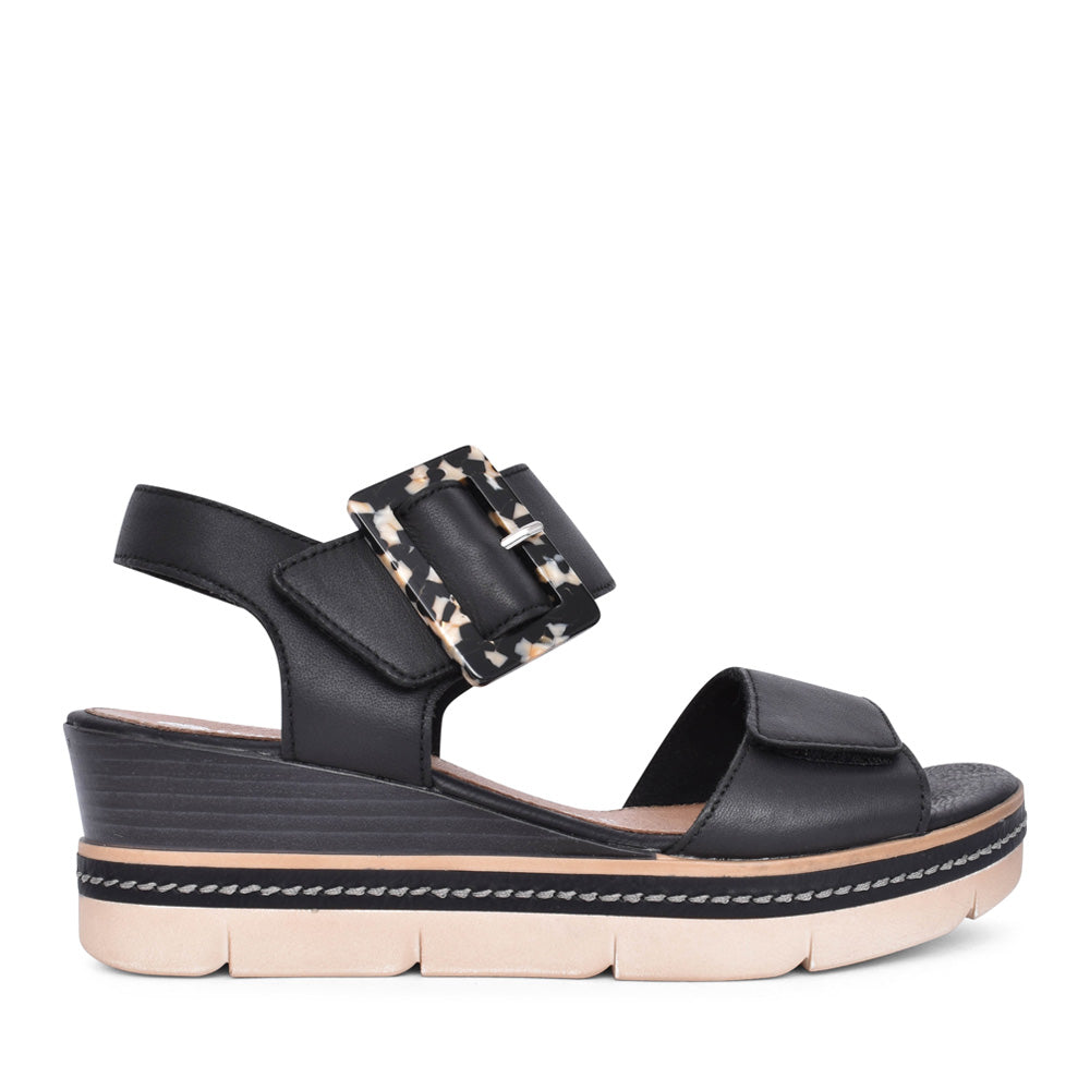 Ladies D2l53 Wedge Sandal In Black