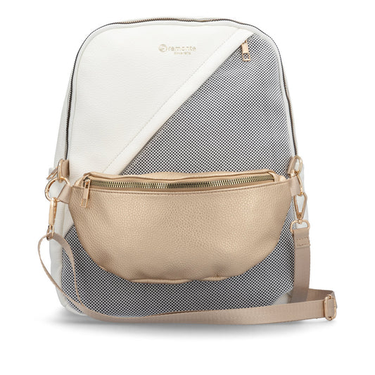 Ladies Q0533 Backpack In Cream