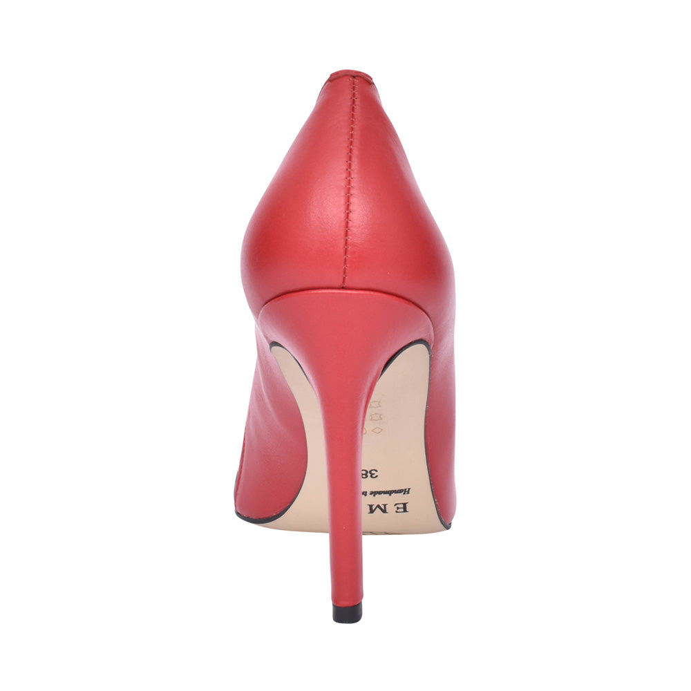 Ladies S8335 Leopard Print High Heel Court In Red