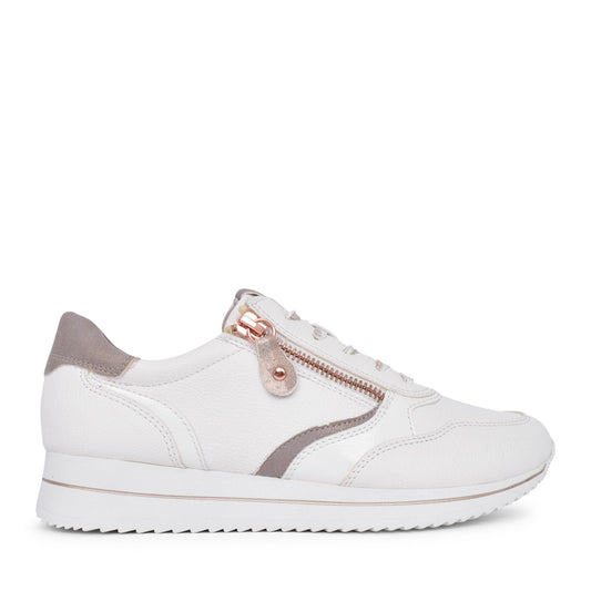 Ladies 8-23774 Laced Trainer In White