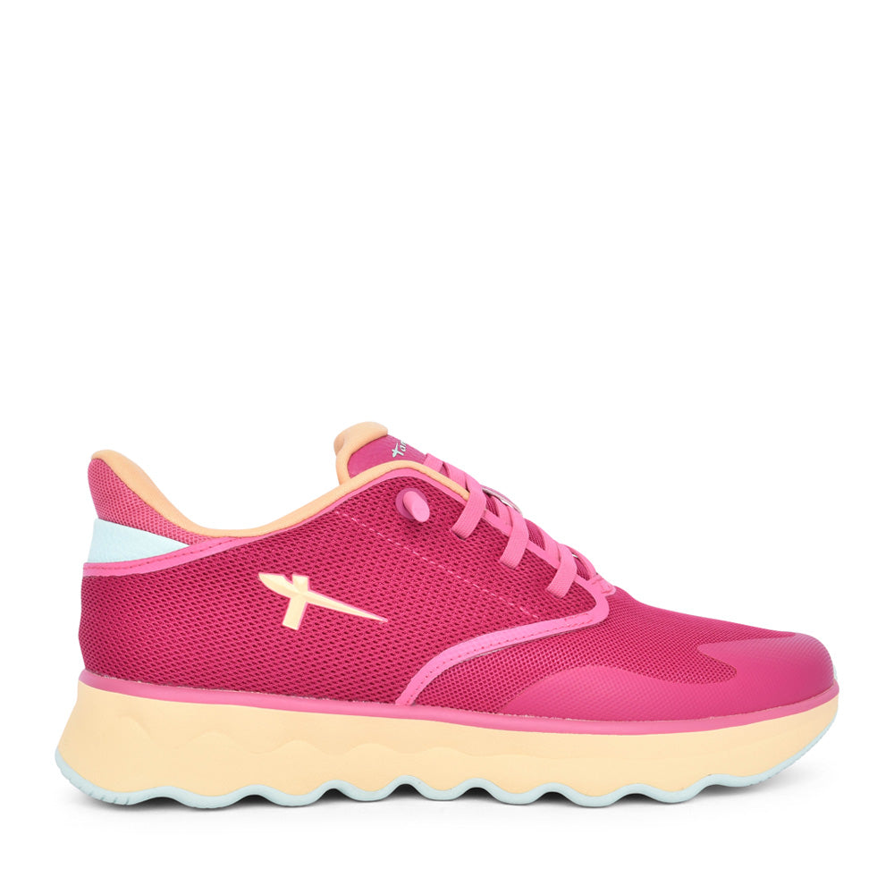 Ladies 1-23700 Laced Trainer In Fuchsia