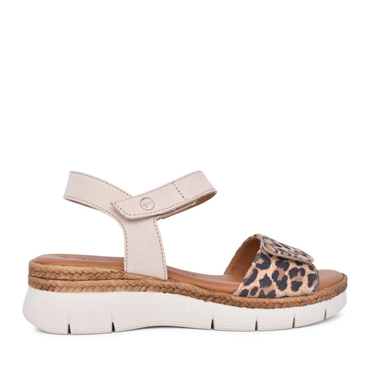 Ladies 1-28200 Velcro Sandal In Leopard