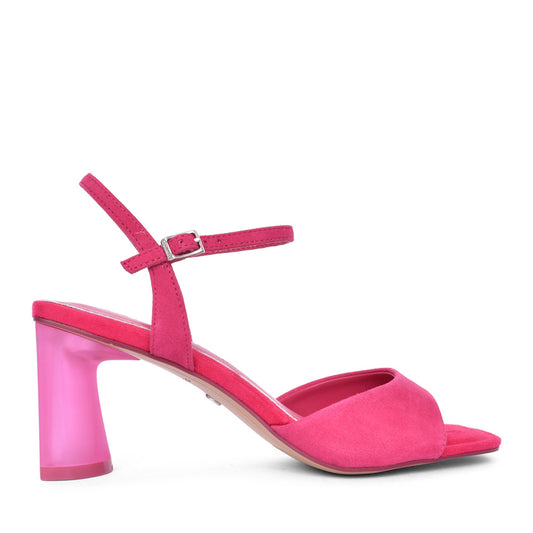 Ladies 1-28340 Medium Heel Sandal In Fuchsia