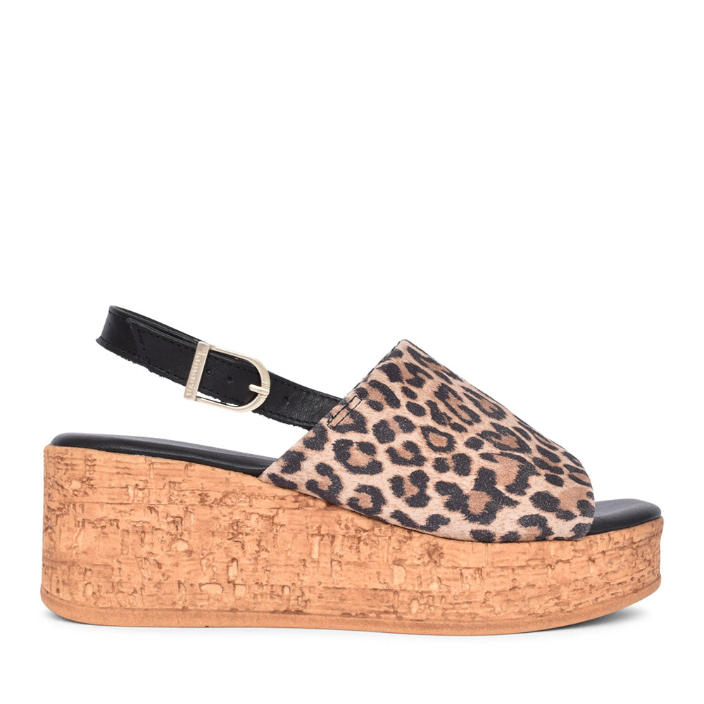 Ladies 1-28393 Wedge Sandal In Leopard