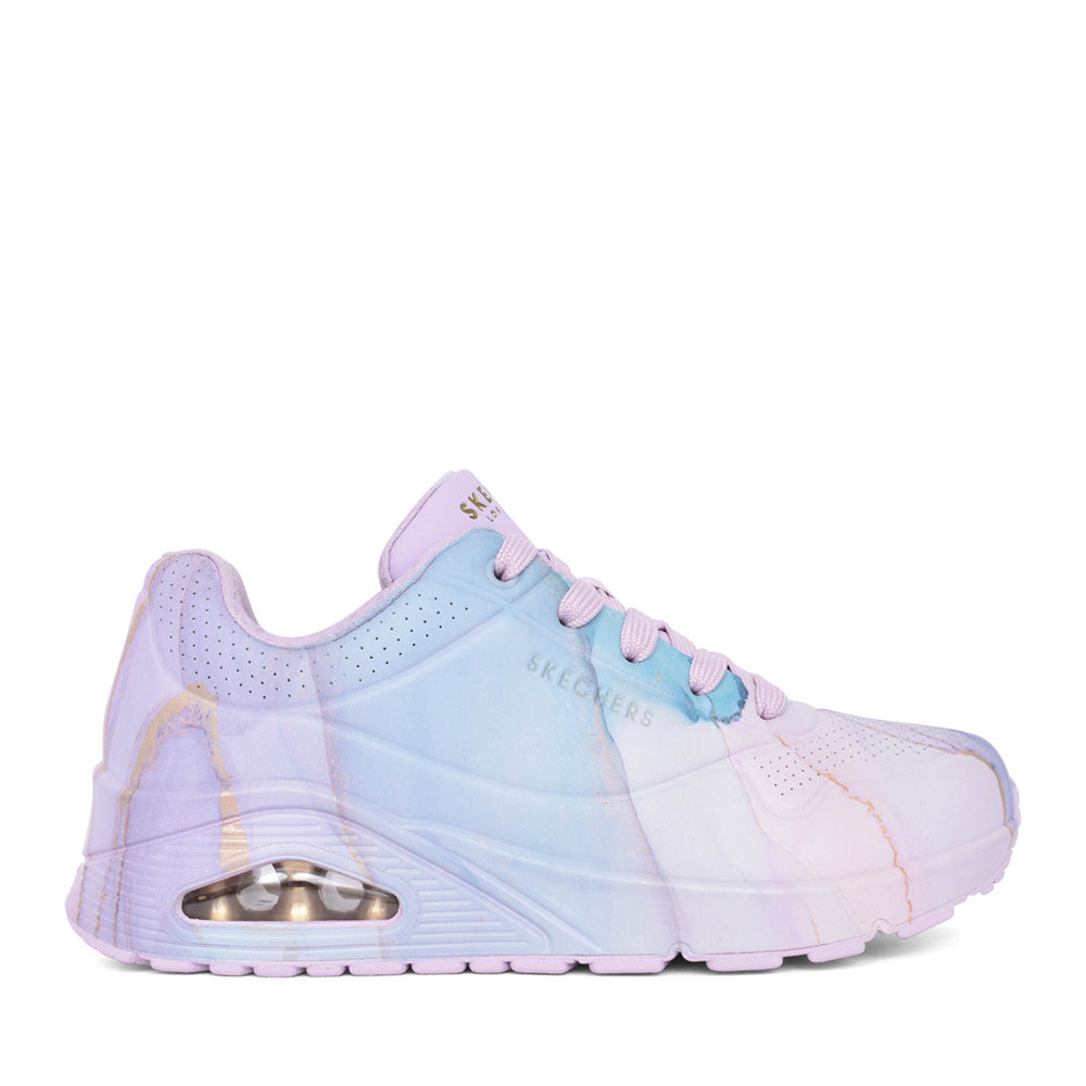 Ladies 155584 Uno Marble Marvel Trainer In Lavender