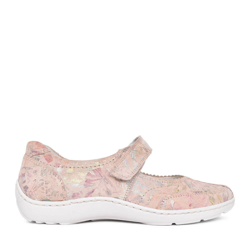 Ladies 496302 Henni H-fit Velcro Shoe In Apricot