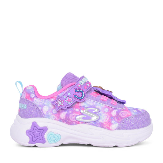 Girls 302214n Snuggle Skech Squad Trainer In Lavender
