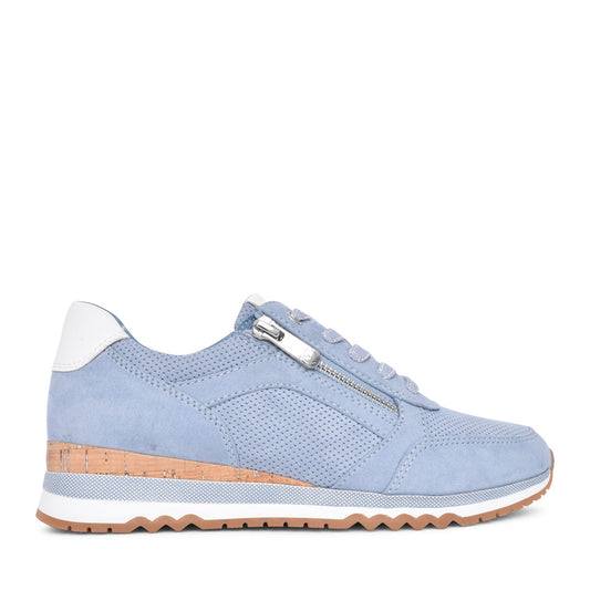 Ladies 2-23781 Laced Trainer In Blue