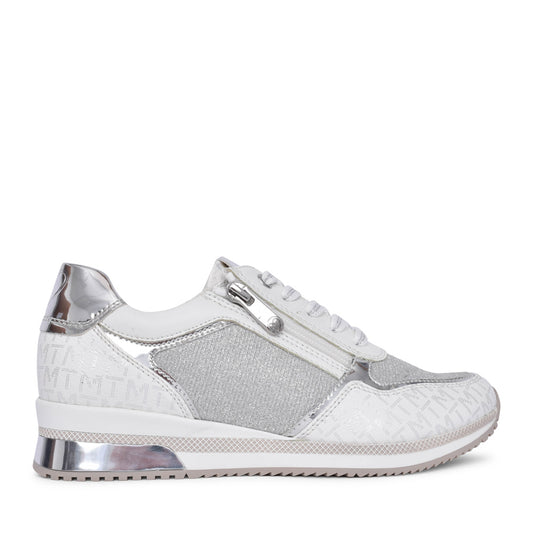 Ladies 2-23713 Laced Trainer In White