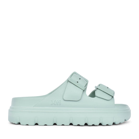 Ladies 142550 Double Strap Mule In Aqua