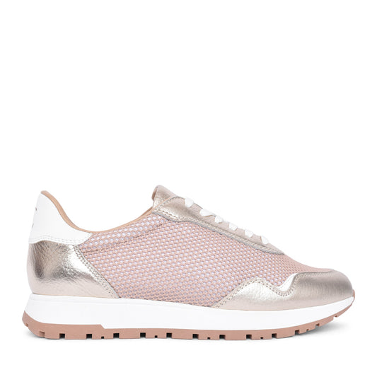 Ladies Eloida-02 Laced Trainer In Gold Int