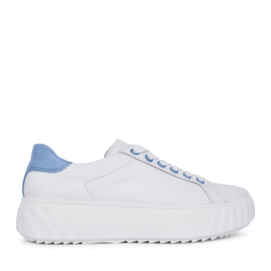 Ladies 12-46523 Monaco Laced Trainer In White