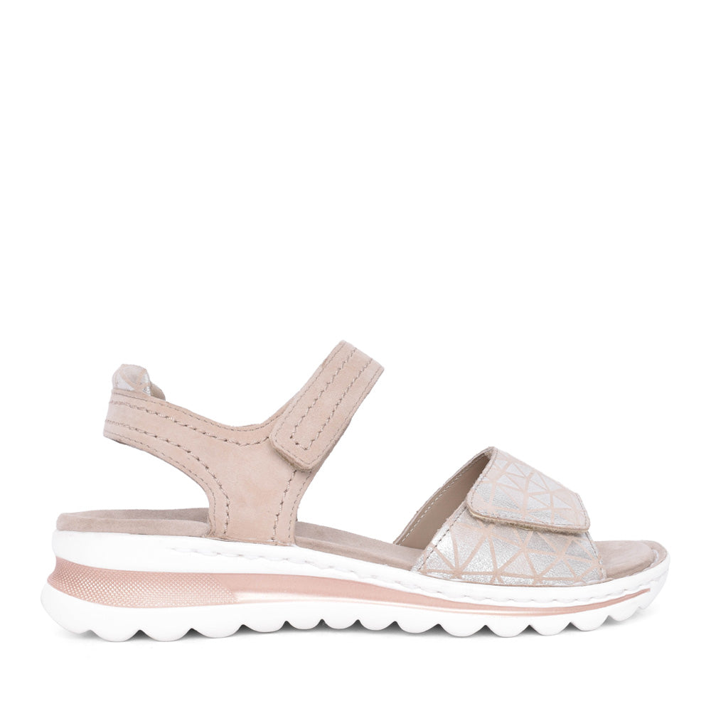 Ladies 12-47207 Tampa-s Velcro Sandal In Sand