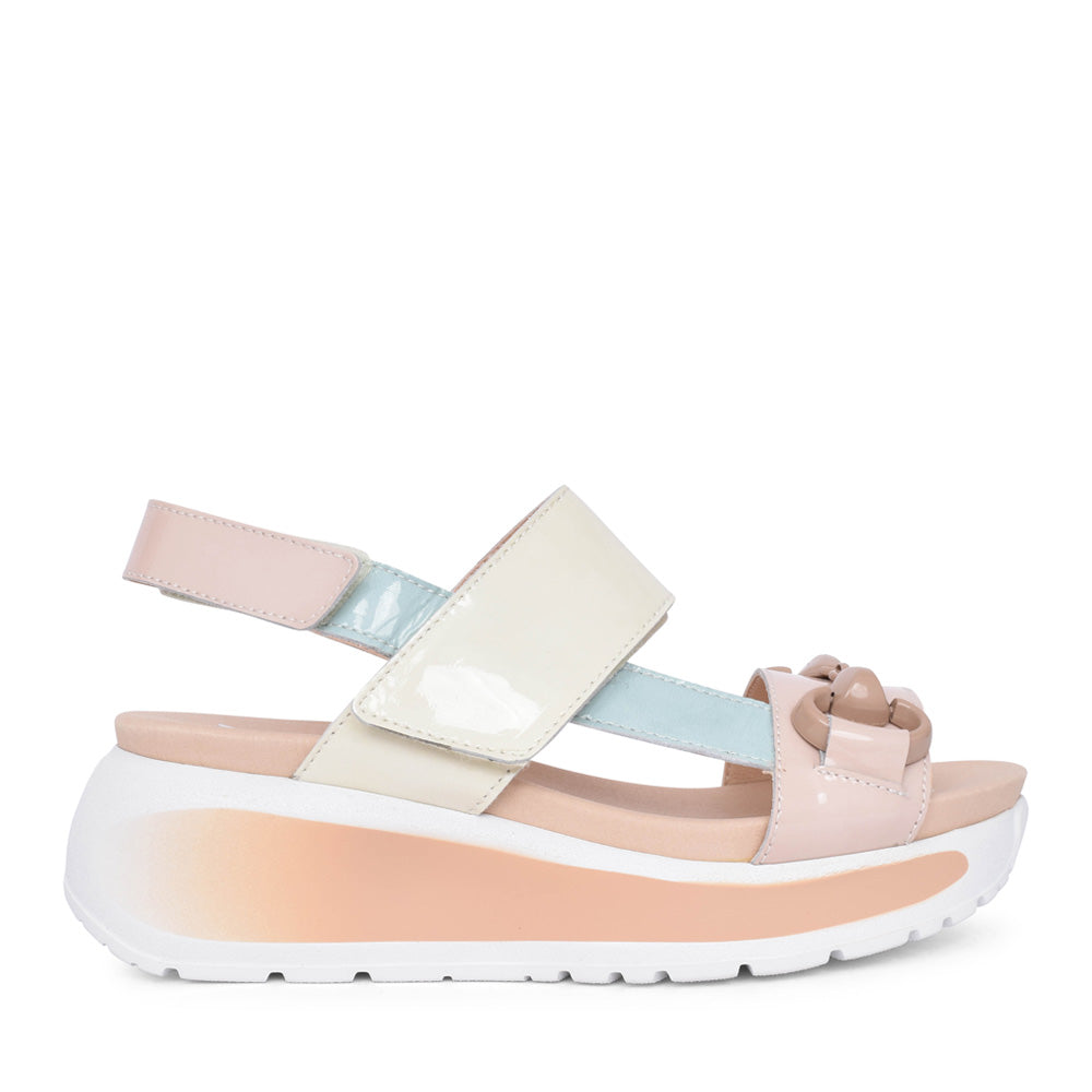 Ladies 35201 Velcro Sandal In Rose