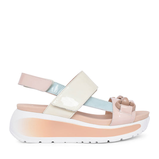 Ladies 35201 Velcro Sandal In Rose