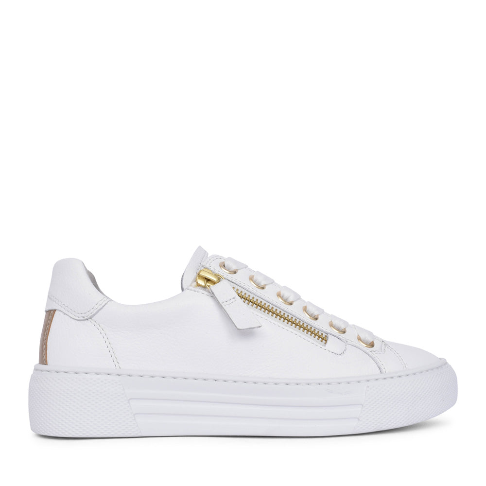 Ladies 66.465 Campus Laced Trainer In White