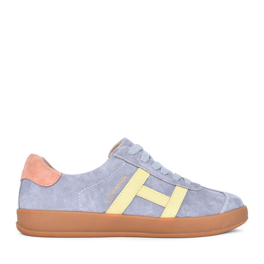 Ladies Sixty Laced Trainer In Light Blue