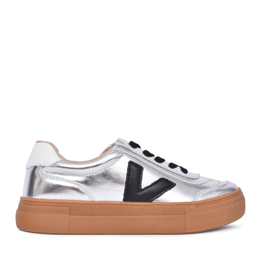 Ladies Eighty Laced Trainer In Illuminate