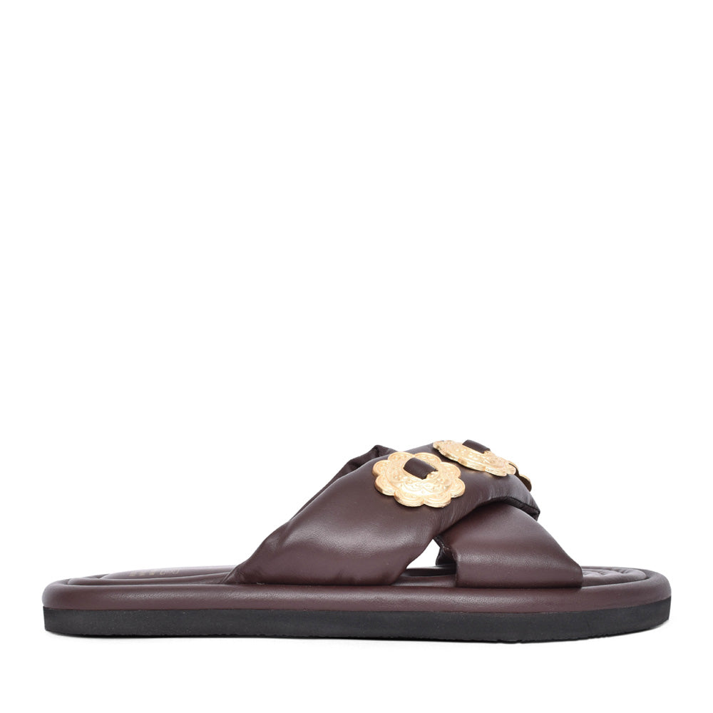 Ladies 85051-d Har-perr Cross Strap Mule In Choco