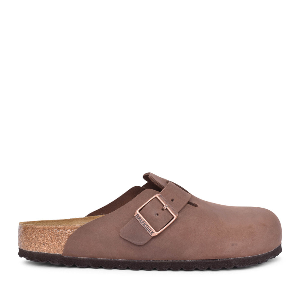Mens 860131 Boston Oiled Leather Clog In Brown