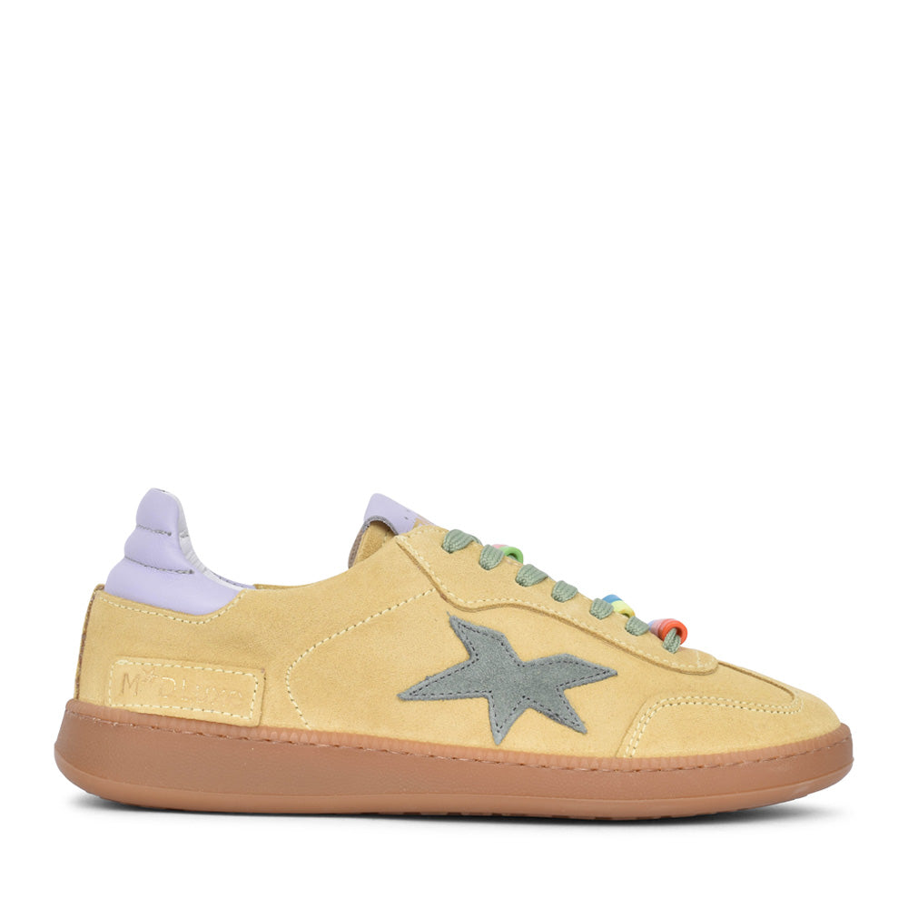 Ladies 526acc-r-76 Laced Trainer In Beige