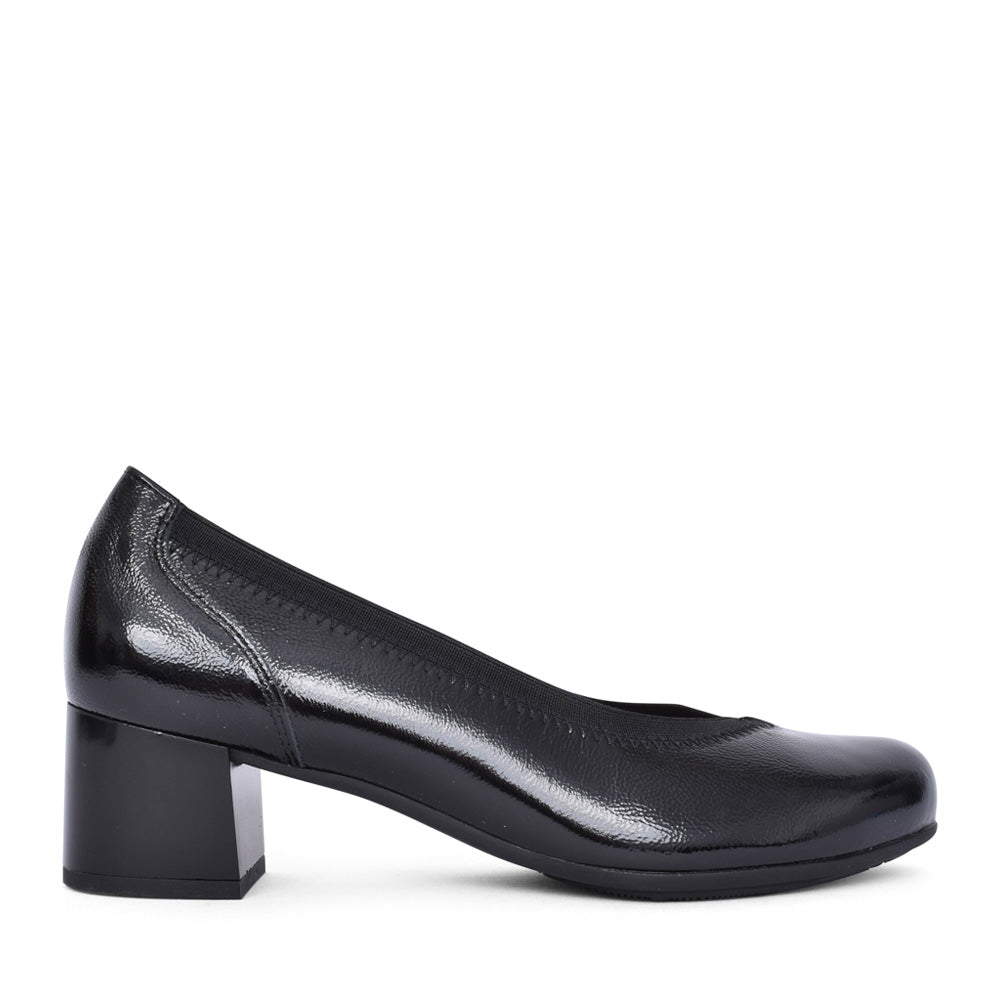 Ladies 10.462 Block Heel Shoe In Black