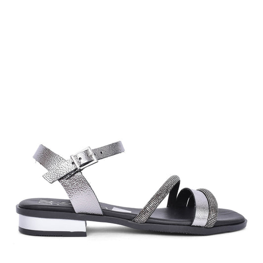 Ladies 5591 Strap Sandal In Pewter