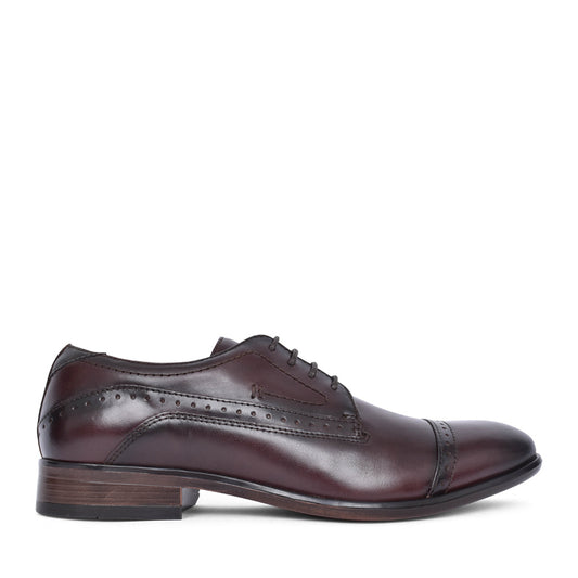 Mens Ralph Leather Shoe In Brown