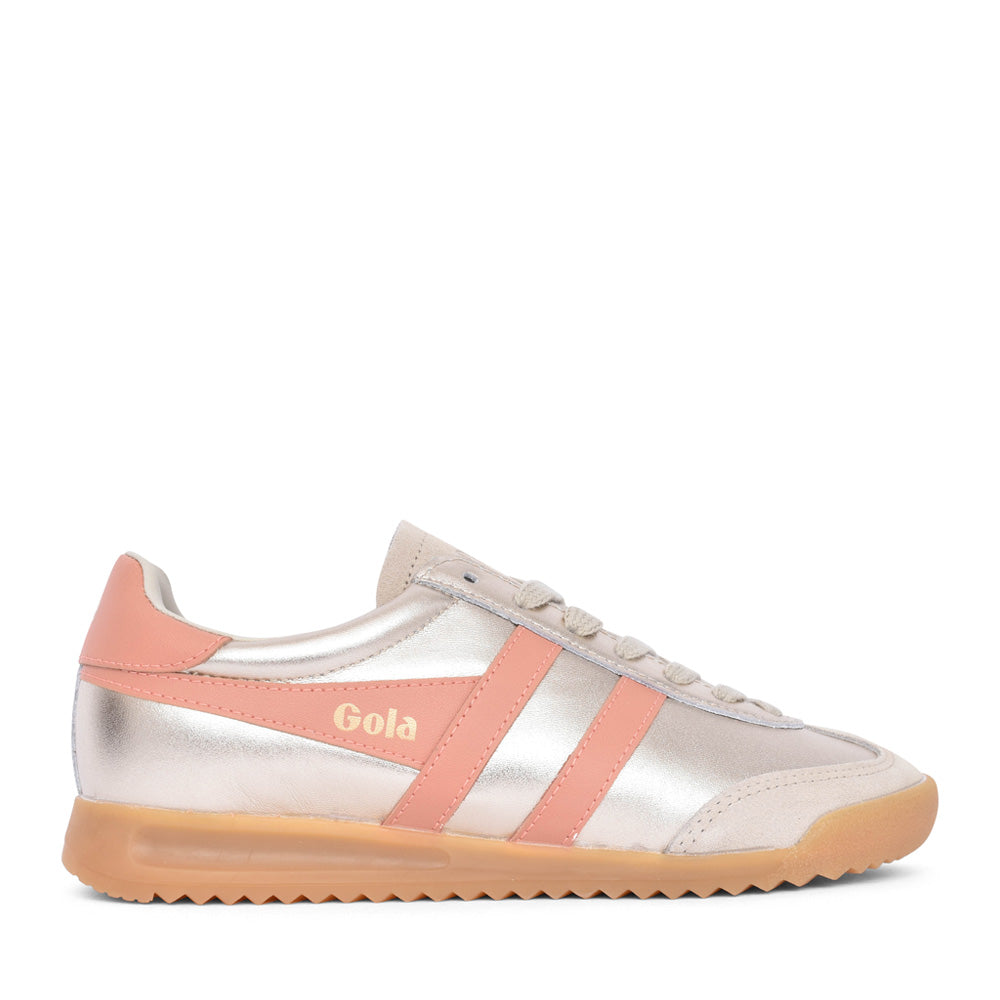 Ladies Clb742 Torpedo Laced Trainer In Gold