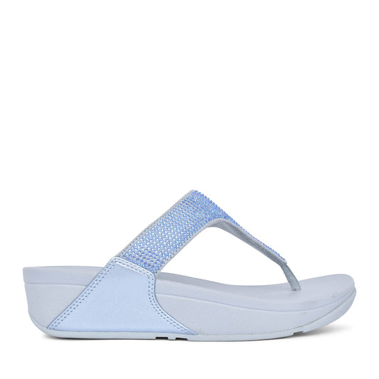 Ladies Ec5-c34 Lulu Crystal Toe Post In Blue