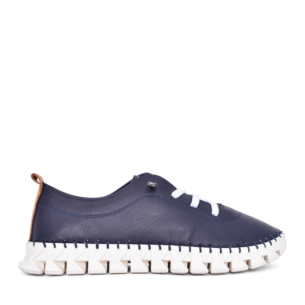 Ladies St Austell Fle046 Laced Shoe In Navy