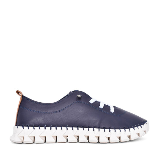 Ladies St Austell Fle046 Laced Shoe In Navy