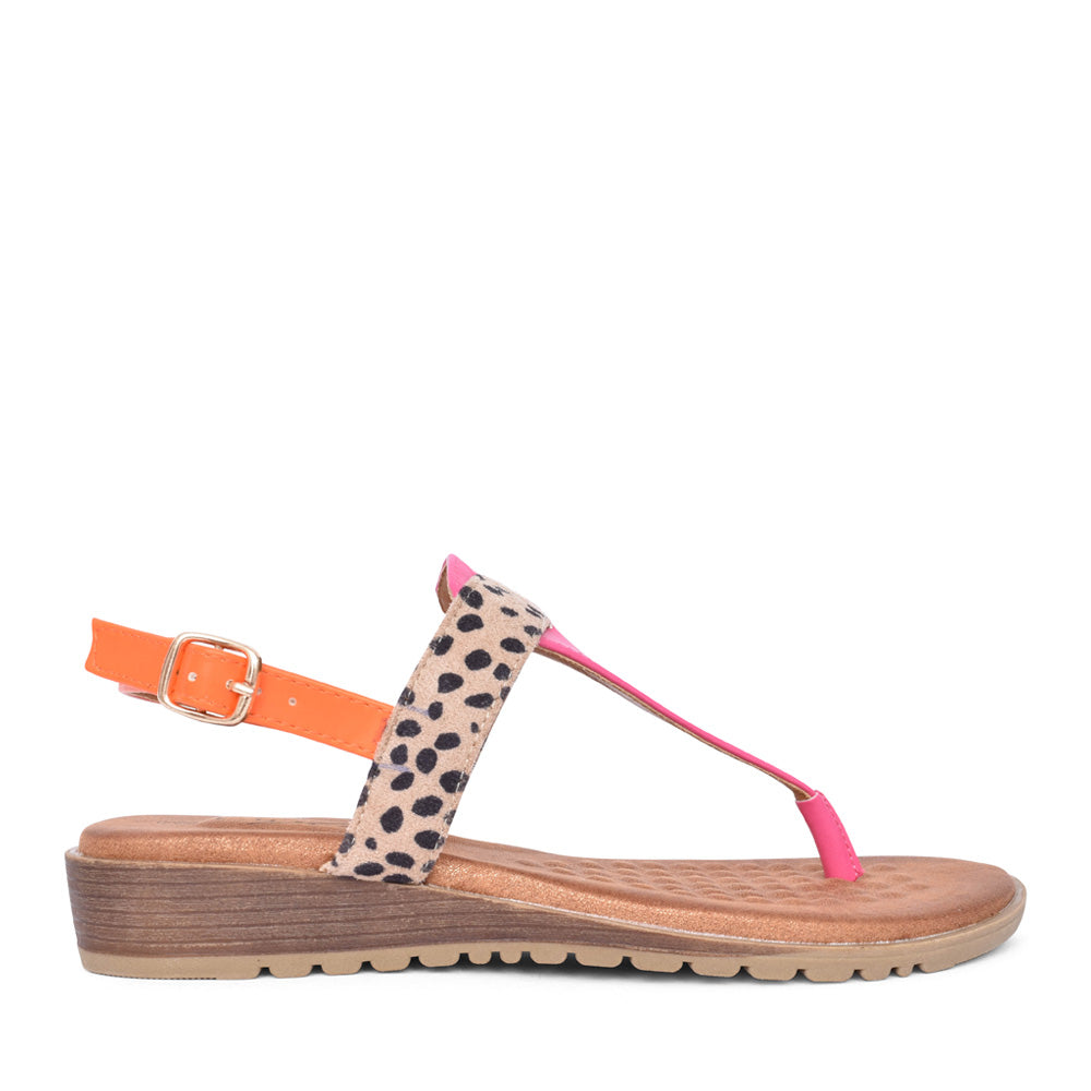 Ladies Gina Jlh451 Toe Post Sandal In Fuchsia