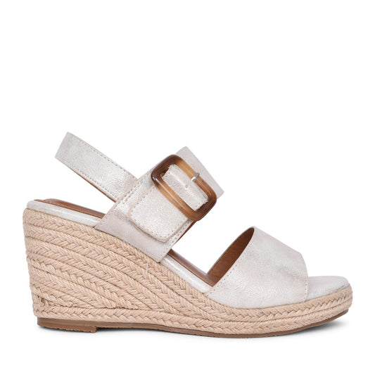 Ladies Rochester Jlh507 Wedge Sandal In Beige