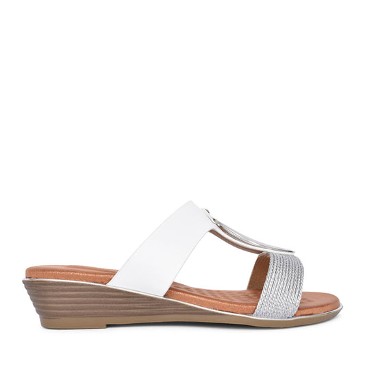 Ladies Portland Jlh528 Mule In White