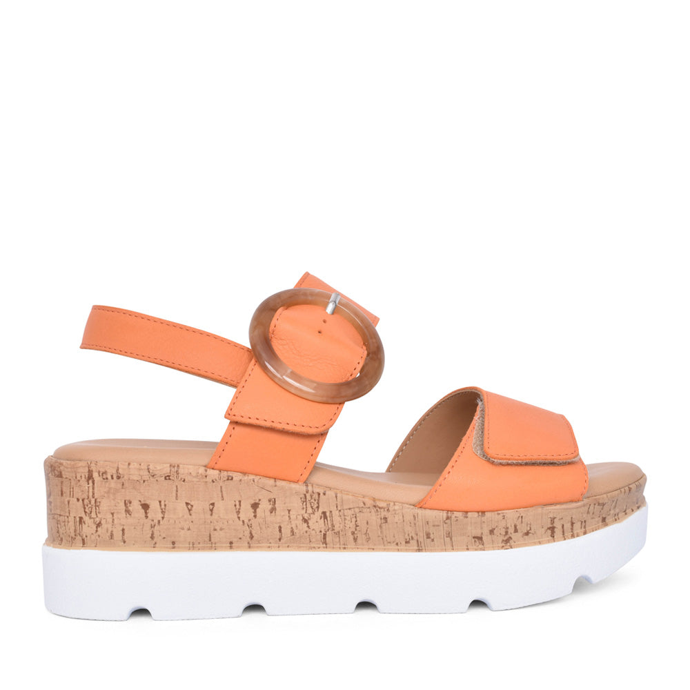 Ladies Cammie Ulp268 Wedge Sandal In Orange