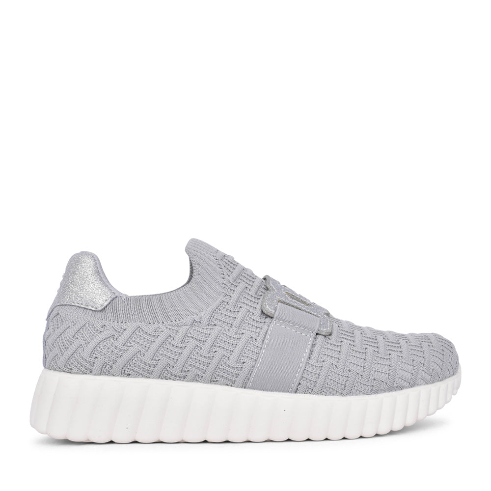 Ladies Ai662 Slip-on Trainer In Light Grey