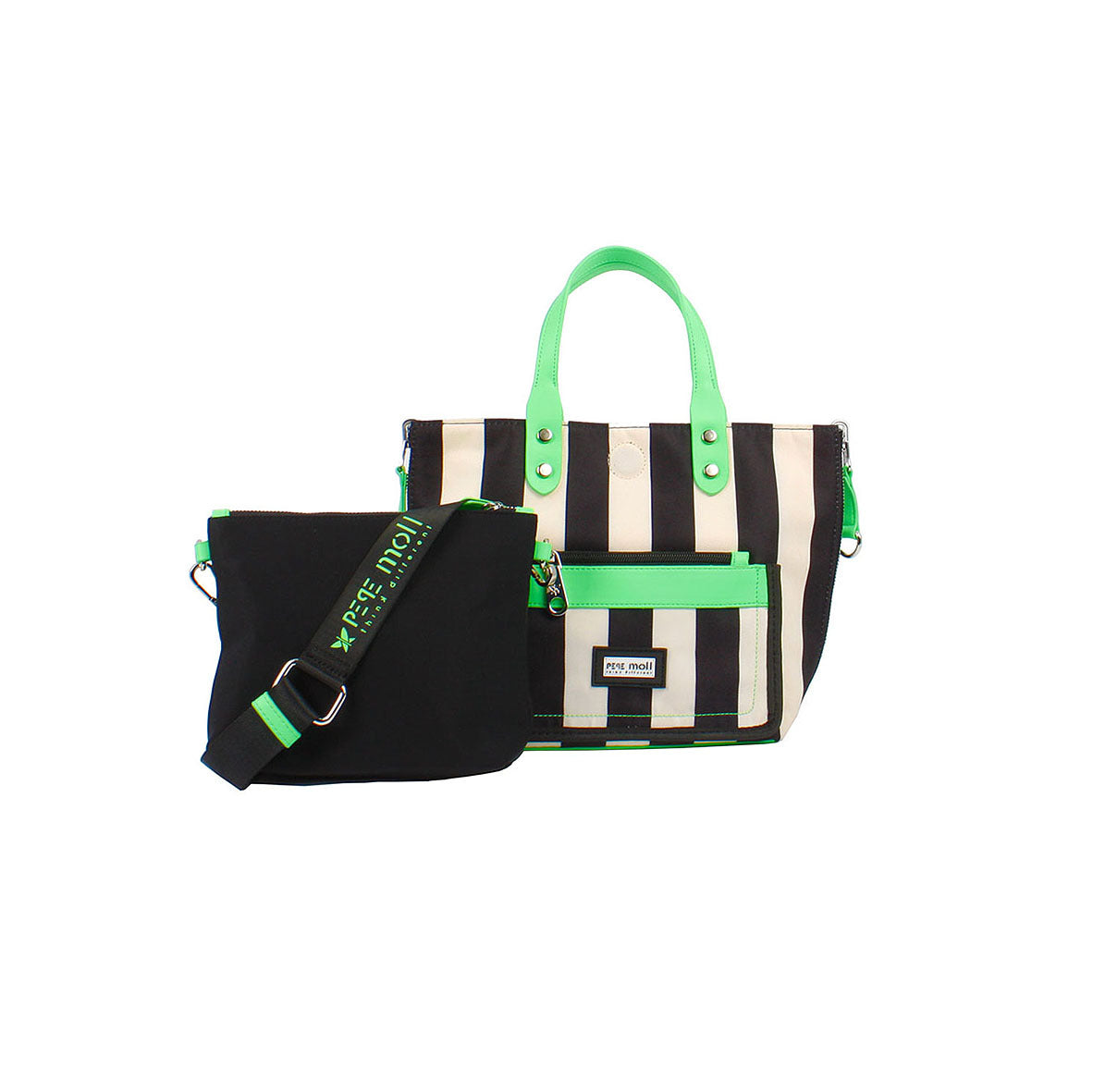 Ladies Lona Rayas 251280 Handbag In Green