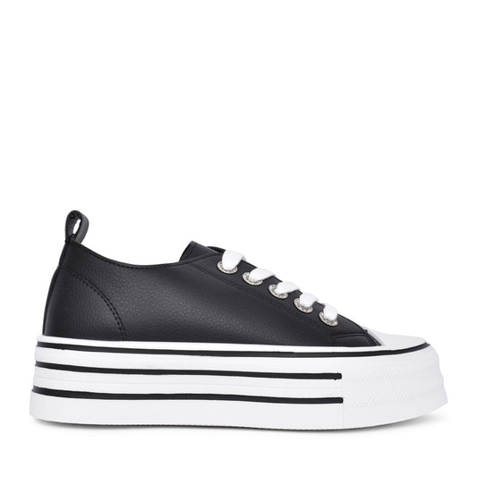 Ladies Montenegro Platform Trainer In Black