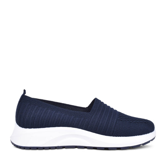 Ladies Rum Slip-on Shoe In Navy