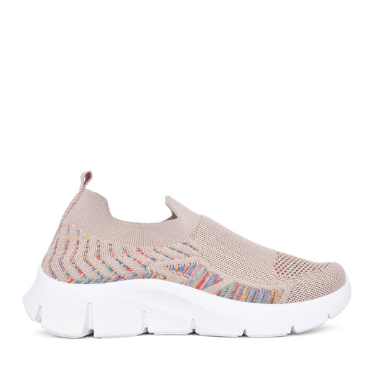 Ladies Limoncello Slip-on Trainer In Beige